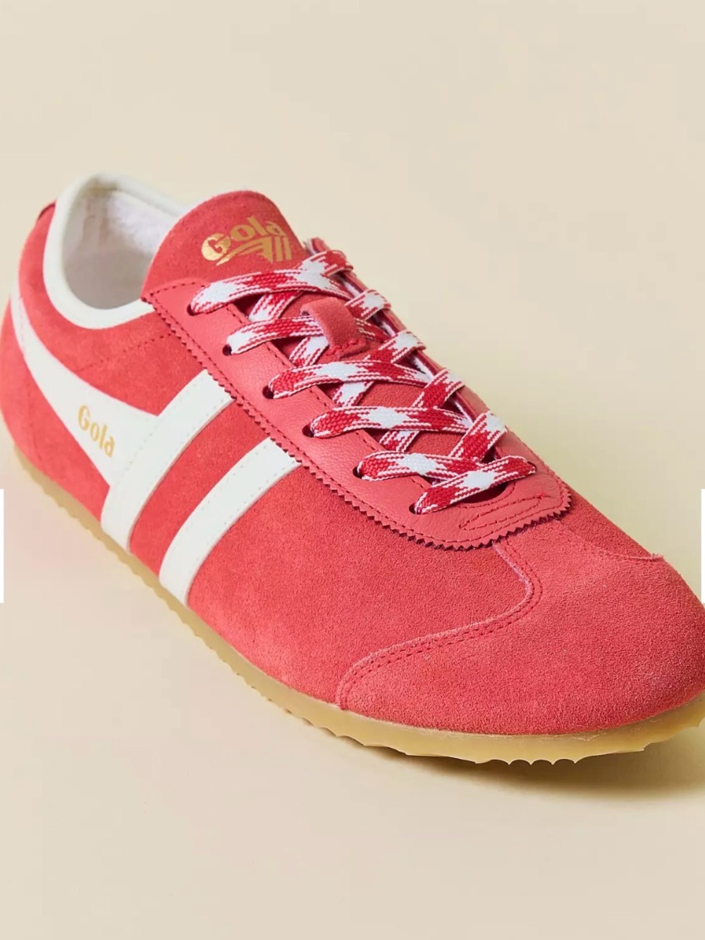 Gola Women's Coral Suede Sneakers with White Stripes - Picture 2 of 13